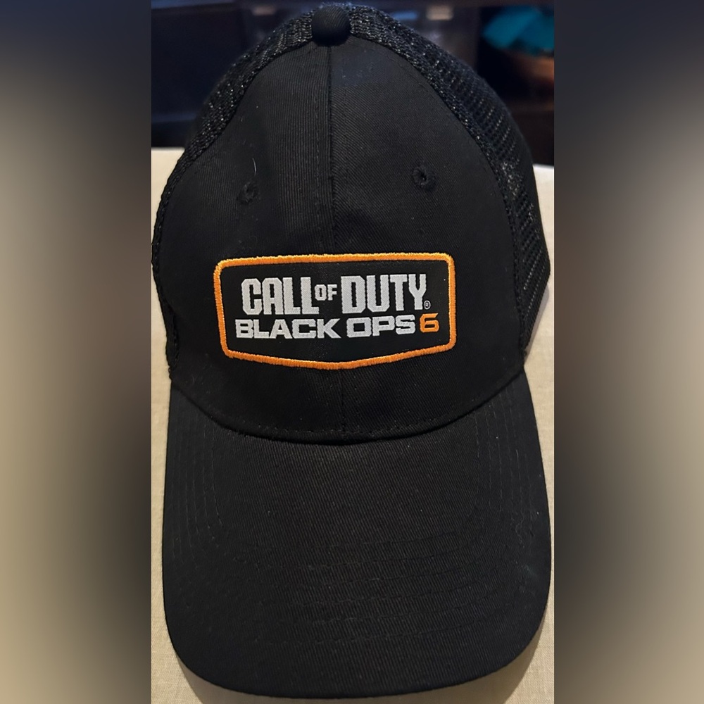 🔥NWOT Call of Duty Black Ops 6 Velcro Adjustable Hat Black, Orange, White